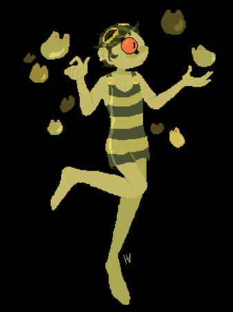 A pixel fanart for one of @marinscos' OC